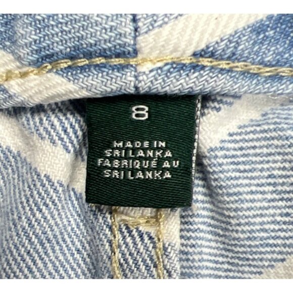 Ralph Lauren Vertical Striped High Rise Jeans Size 8 - Picture 8 of 9